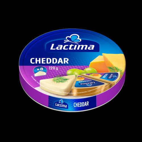 Lactima Cheddar Processed Cheese Portions 120gm