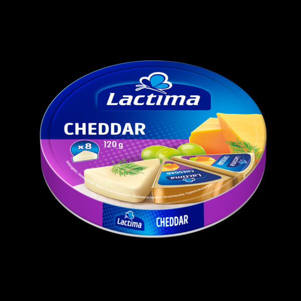Lactima Cheddar Processed Cheese Portions 120gm